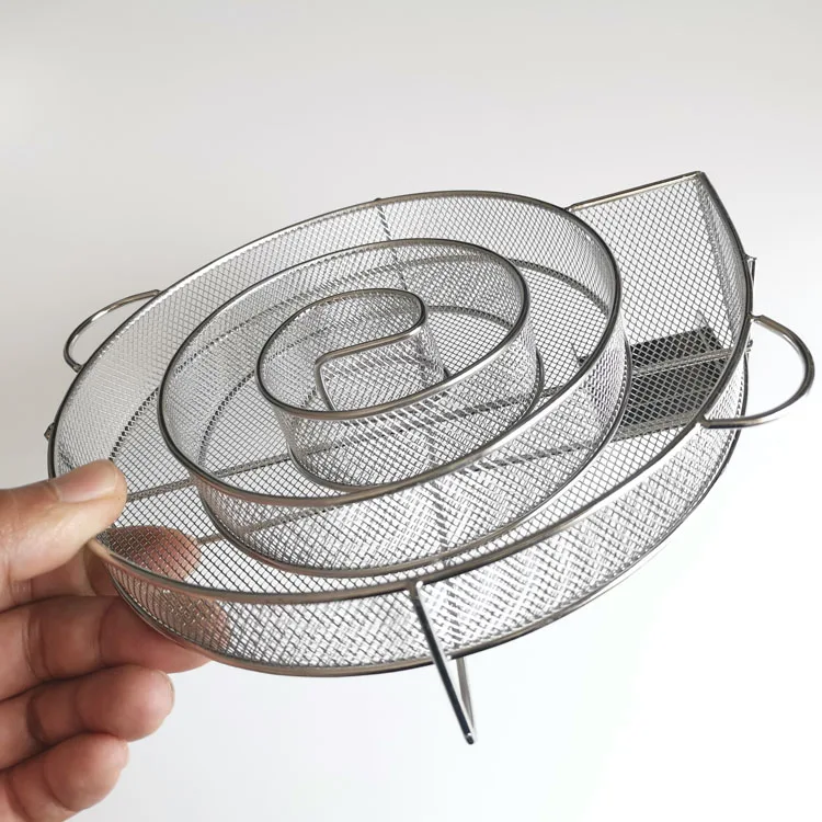 304 Stainless Steel Kettle Grill Cooking cold smoking generator Round