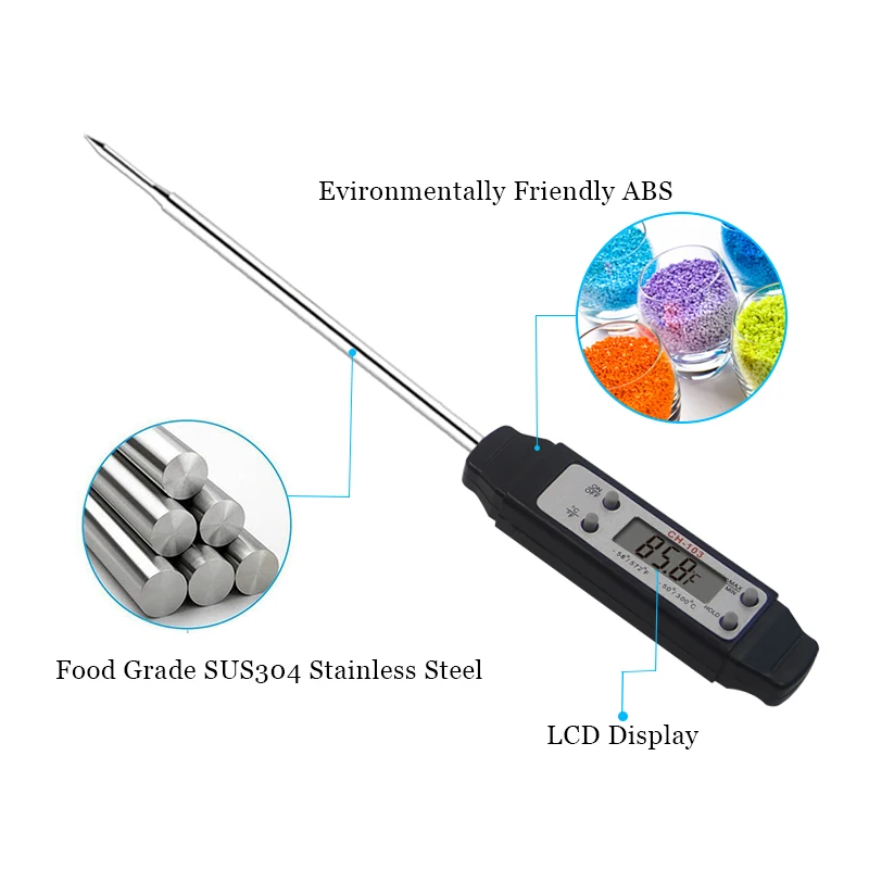 CH-103 LCD Digital Baking Food Kitchen ProbeThermometer Household Digital Kitchen Thermometer