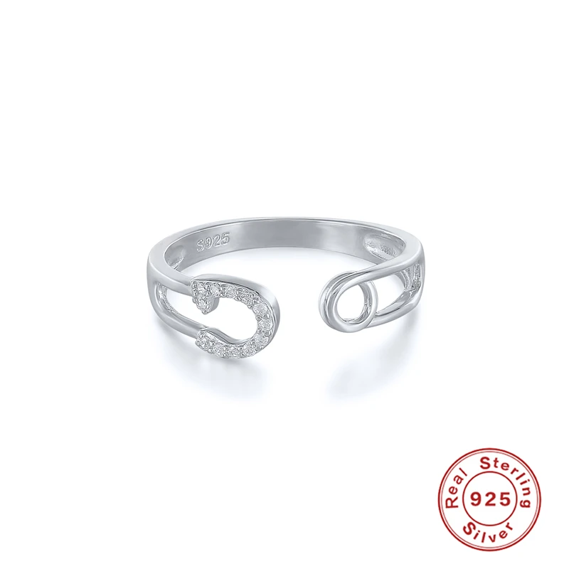 CANNER Wholesale Jewelry New Designs 18K Gold Plated S925 Silver Zircon Opening Ring Adjustable Rings