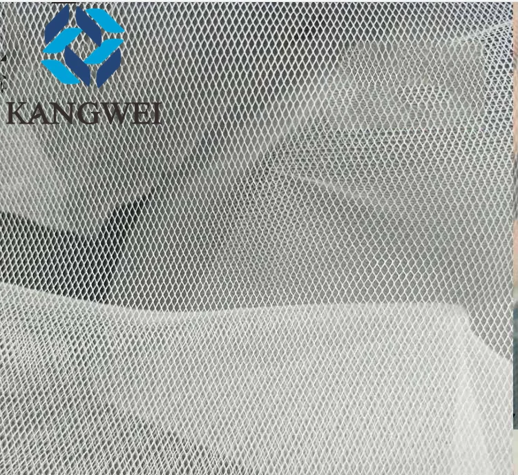 High Quality 50D Polyester Mesh Fabric Hard Stiff Warp Knitting Net for Wedding Dress Petticoat Fabric
