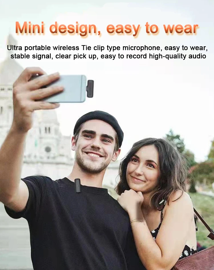 Лидер продаж на Amazon, портативный беспроводной петличный микрофон для мобильного телефона и ноутбука