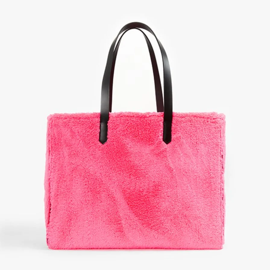 High Quality Soft Mom teddy Outdoor Tote Bag Stroller beach tote Bag