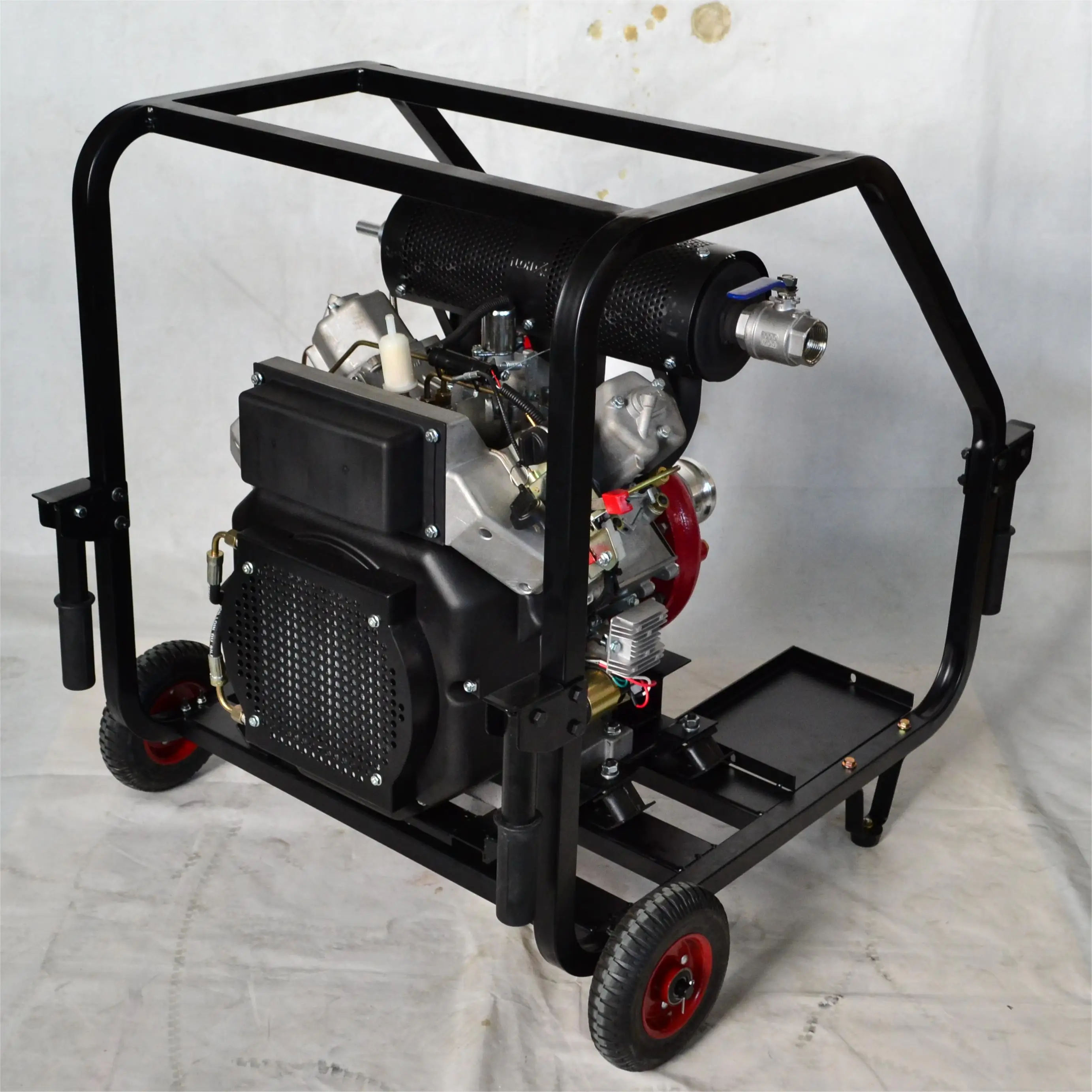 80mm 3inch 22hp 16kw Two Cylinder Diesel Engine Pump Set Exhaust Self Suction Water Self-priming Pumps