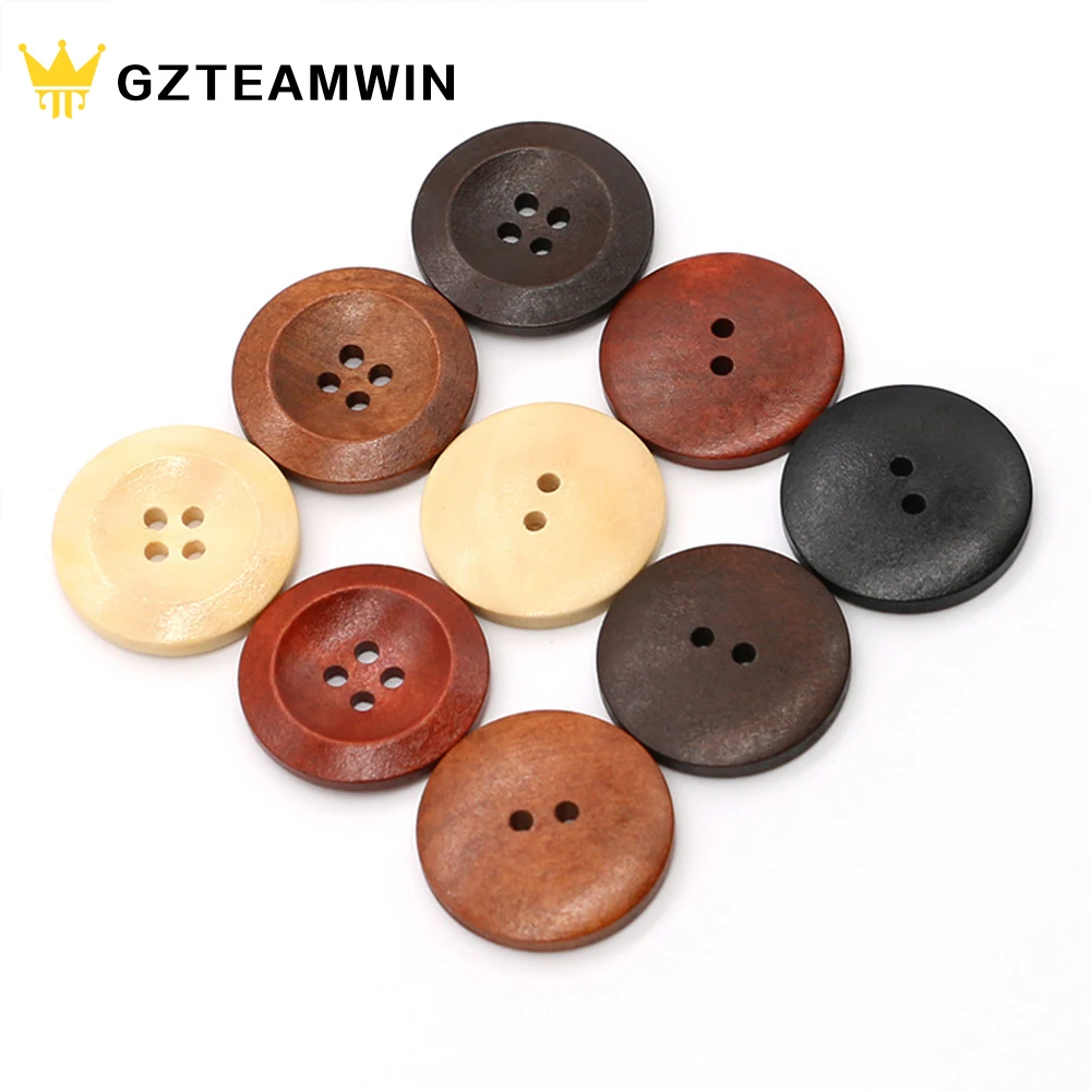 Button Maker Garment Accessories Custom Size 10mm 25mm Luxury Brand Wood Buttons For Clothes