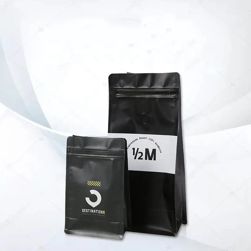 Coffe bag smell proof packing zip lock bags stand up pouch starch packaging for food plastic bags on roll