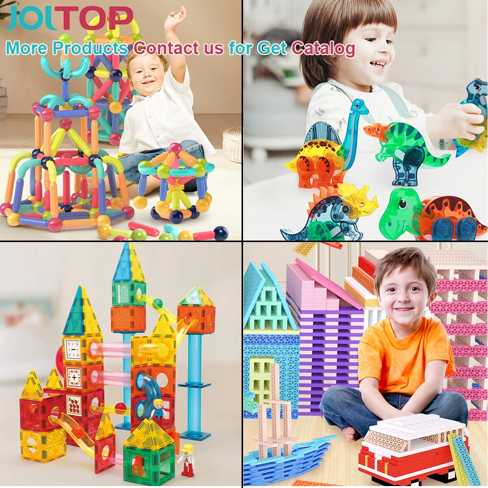 JOJTOP 2024 new 50 pcs hot sale  OEM ODM custom magnetic ring track car set educational toys for kids