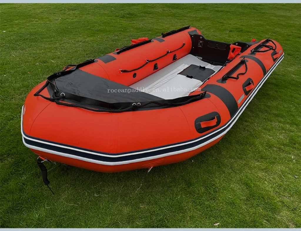 380cm Fishing Boat With Aluminum Floor Inflatable Boat 1.2mm PVC Anti-collision speed boat Raft Water Sports