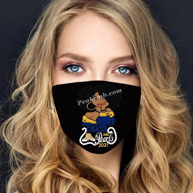  Женская мода sorority Блестящий виниловый патрон и жемчуг ПУ пленка афро девушка на заказ