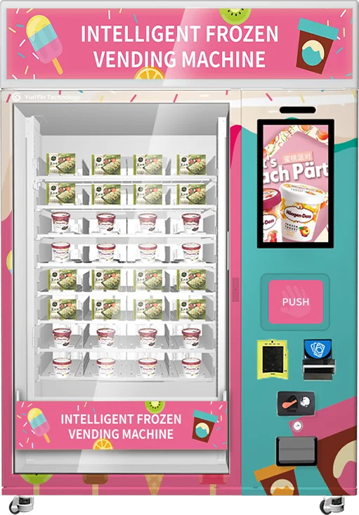 Custom 24 Hours Self-service Automated robot food vending machines smart food different types of vending machines