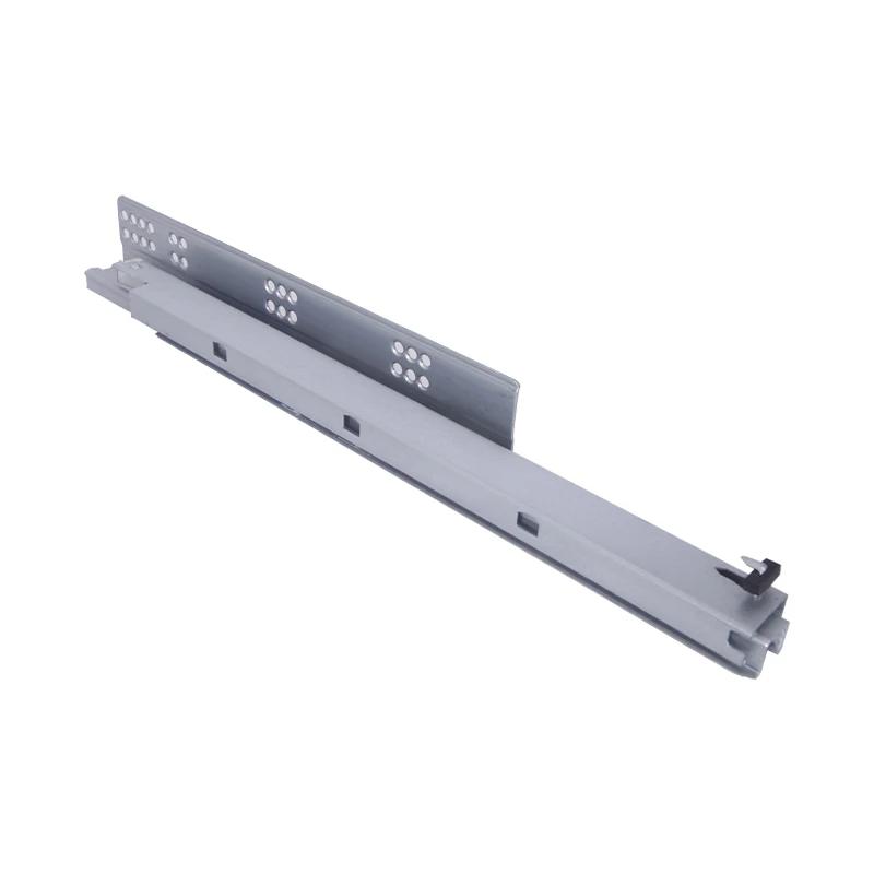 Furniture Fittings Drawer Slide Type Soft Closing Three Fold Undermount Slide With Plastic Handle