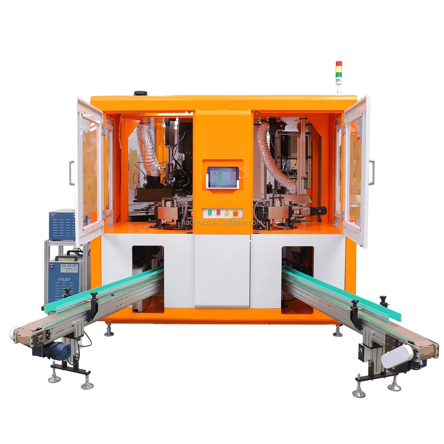 2 Colors CNC Auto Servo Cylindrical Glass Bottle Container Cream Cosmetic Bottle Screen Printing Machine