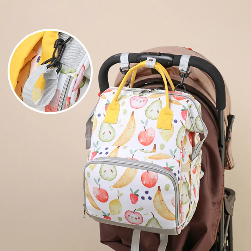 Printed Waterproof Oxford Backpack Travel Outdoor Maternity Mommy Baby Diaper Bag Nappy With Insulation Warehouse