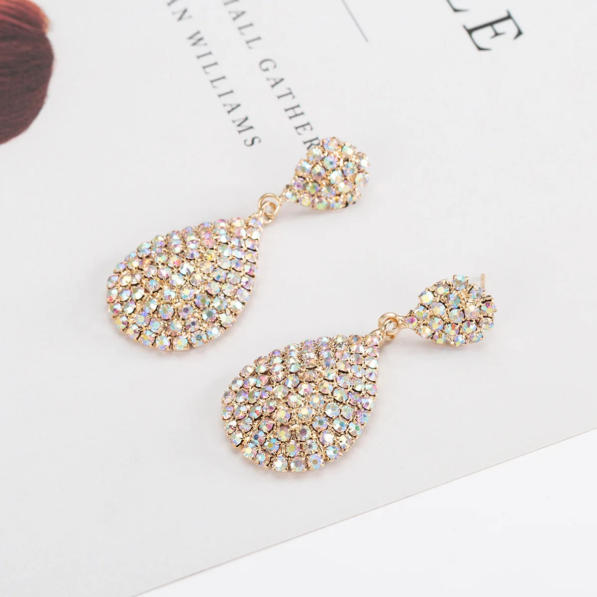 MER30006  korean style personalized lovely earrings silver-plated zircon  zircon fancy earrings