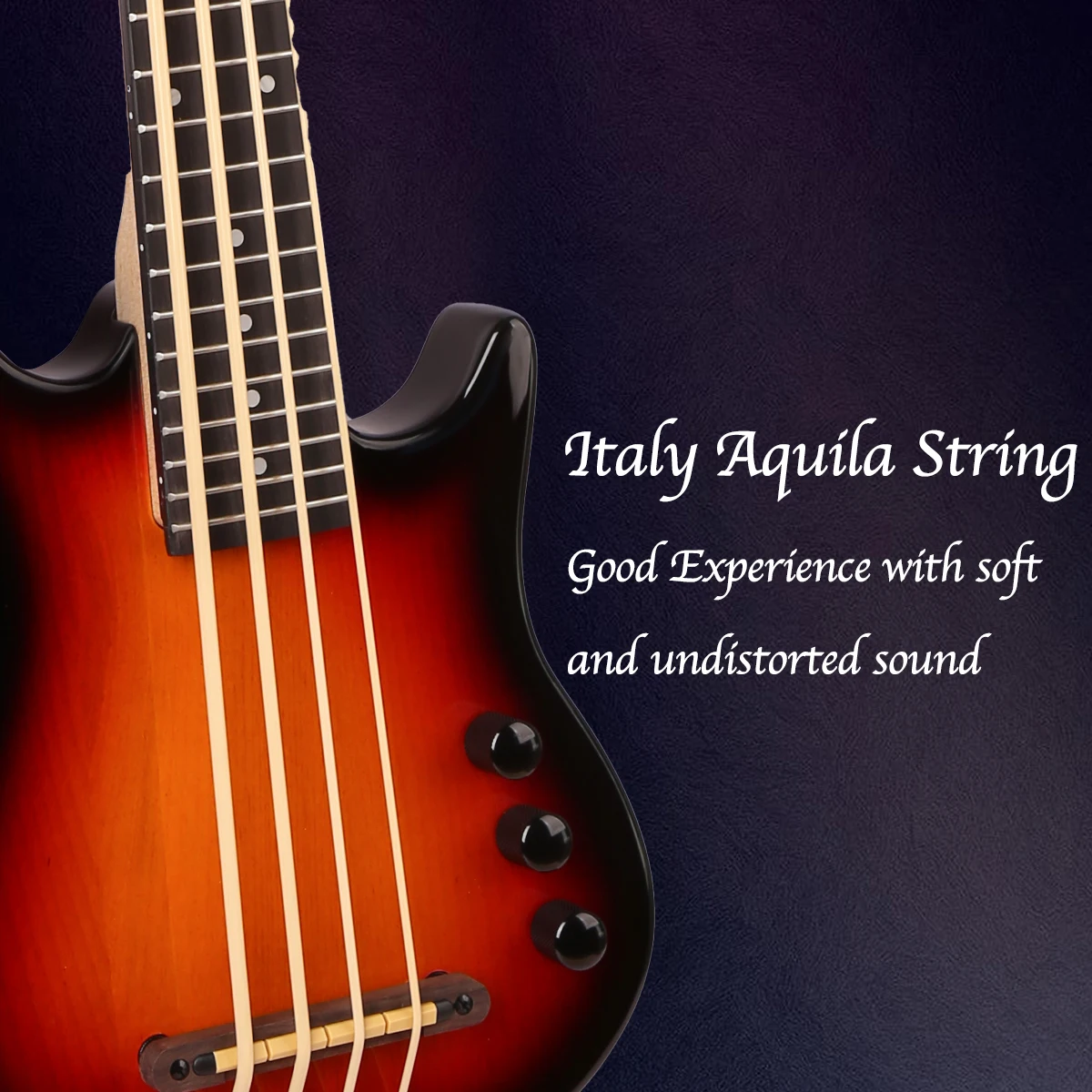 4-String UBASS Electric Bass Guitar Kit Custom Sunburst Design Tremolo Bridge Cheap Maple Ash Sides Mahogany Music Use