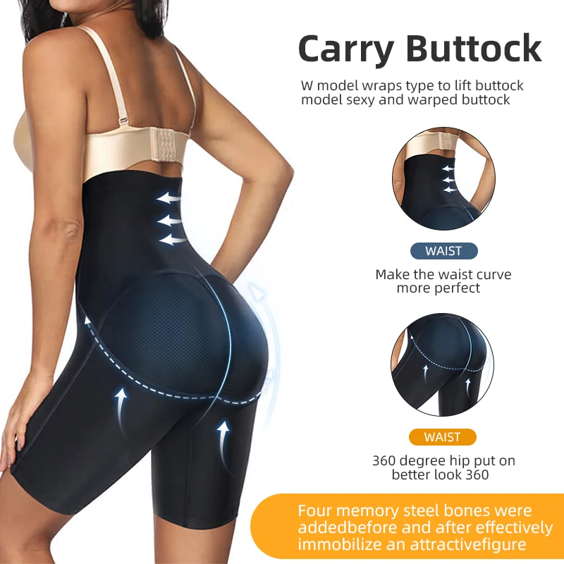Регулируемые Крючки после операции в стиле «хип-Body Shaper Комплект высокие впустую которая контролирует живот бесшовные колумбийский Фаха