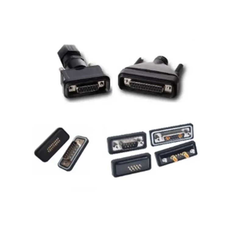 D-Sub Waterproof 9 pin connector DB9 with straight solder pin right angled pcb pin