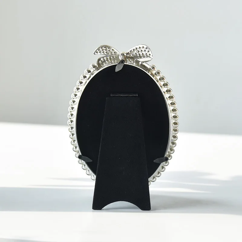 Luxury Retro Style Metal White Pearl Picture Frame Wedding Photo Frame Home Decoration Table Setting