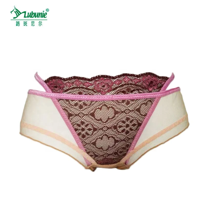 LUBUNIE New design plain dyed transparent sexy fashion womens panties