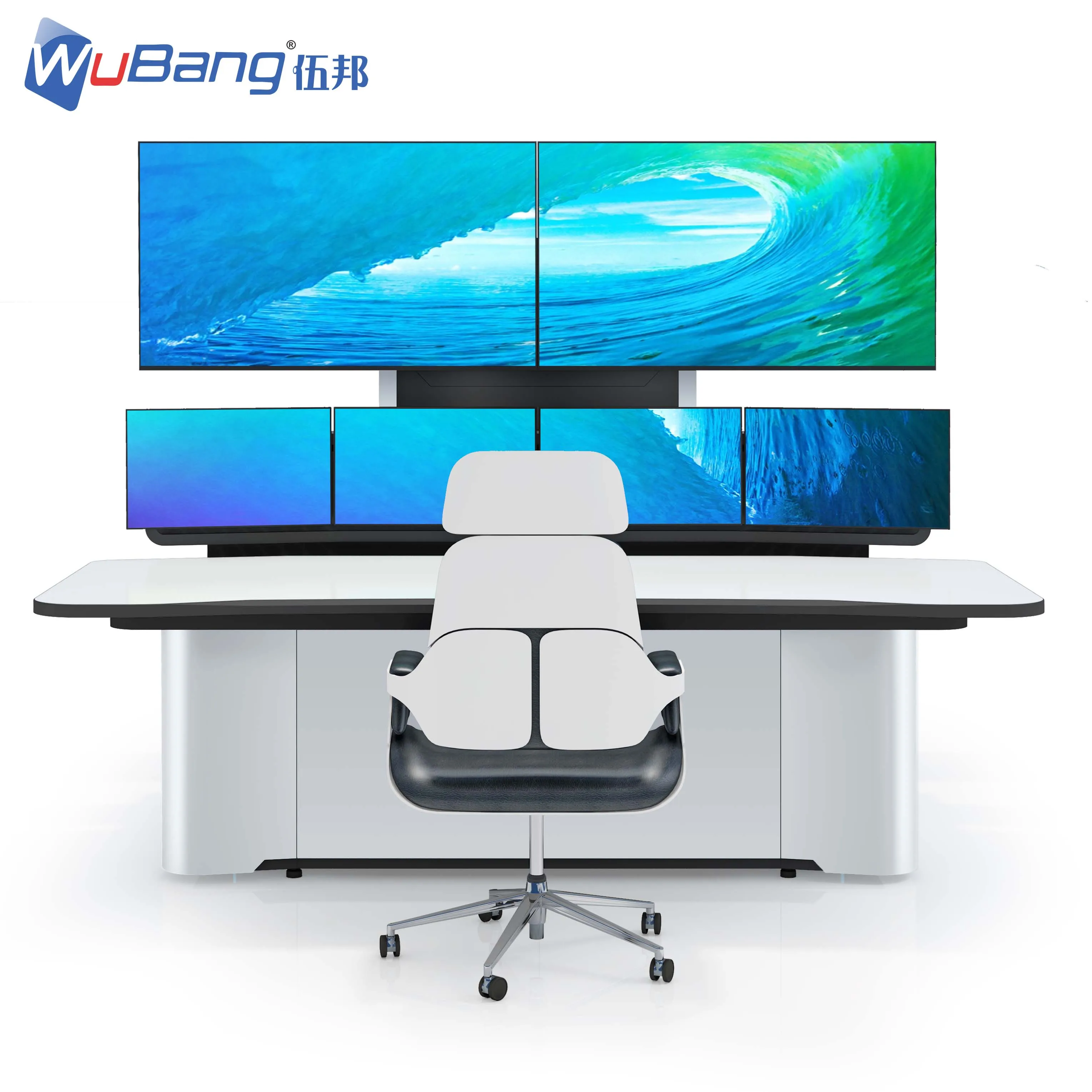 Multi Seats Workstation Operation Command Center Control Room Console Desk For Public Safety Control Rooms