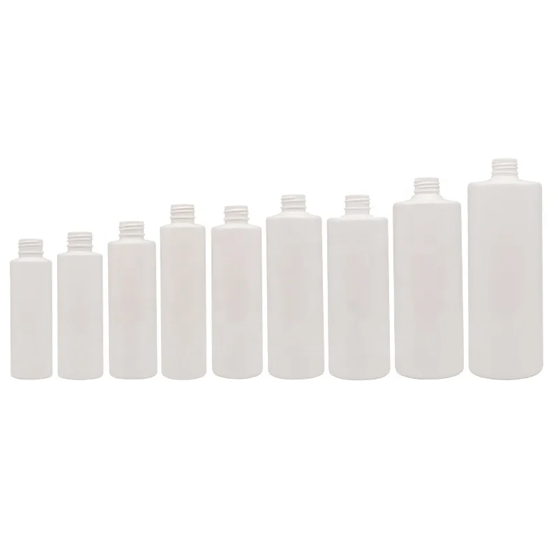 Empty shampoo lotion bottle 100ml 120ml 250ml 500ml white PET plastic body toner lotion bottles