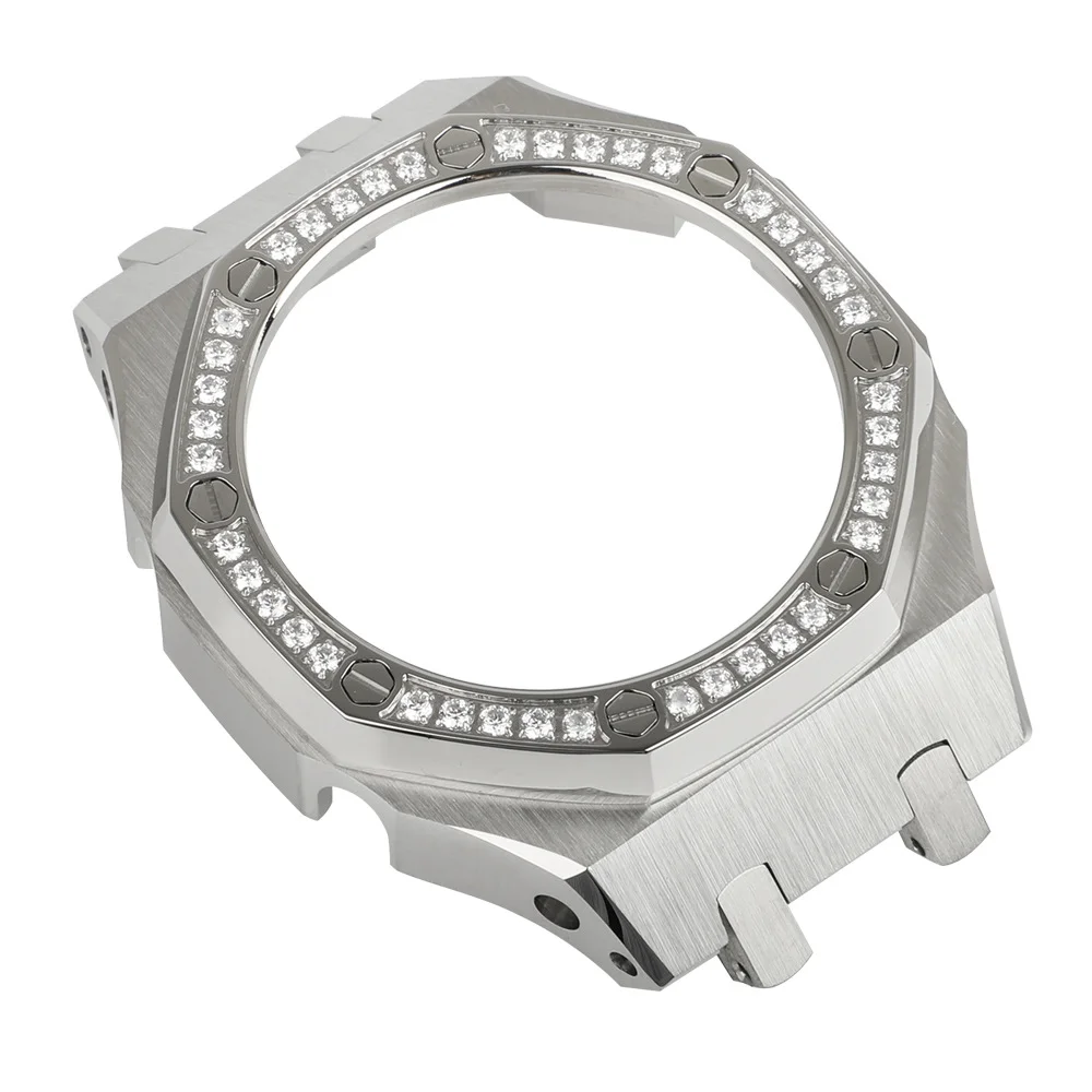 Ap modified g shock watches men wrirst stainless steel iced out watch case luxury diamond watch case for Casio G-shock GA2100