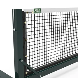 Polyester Aluminum Alloy movable tennis post Green colour beach tennis net and post tennis column