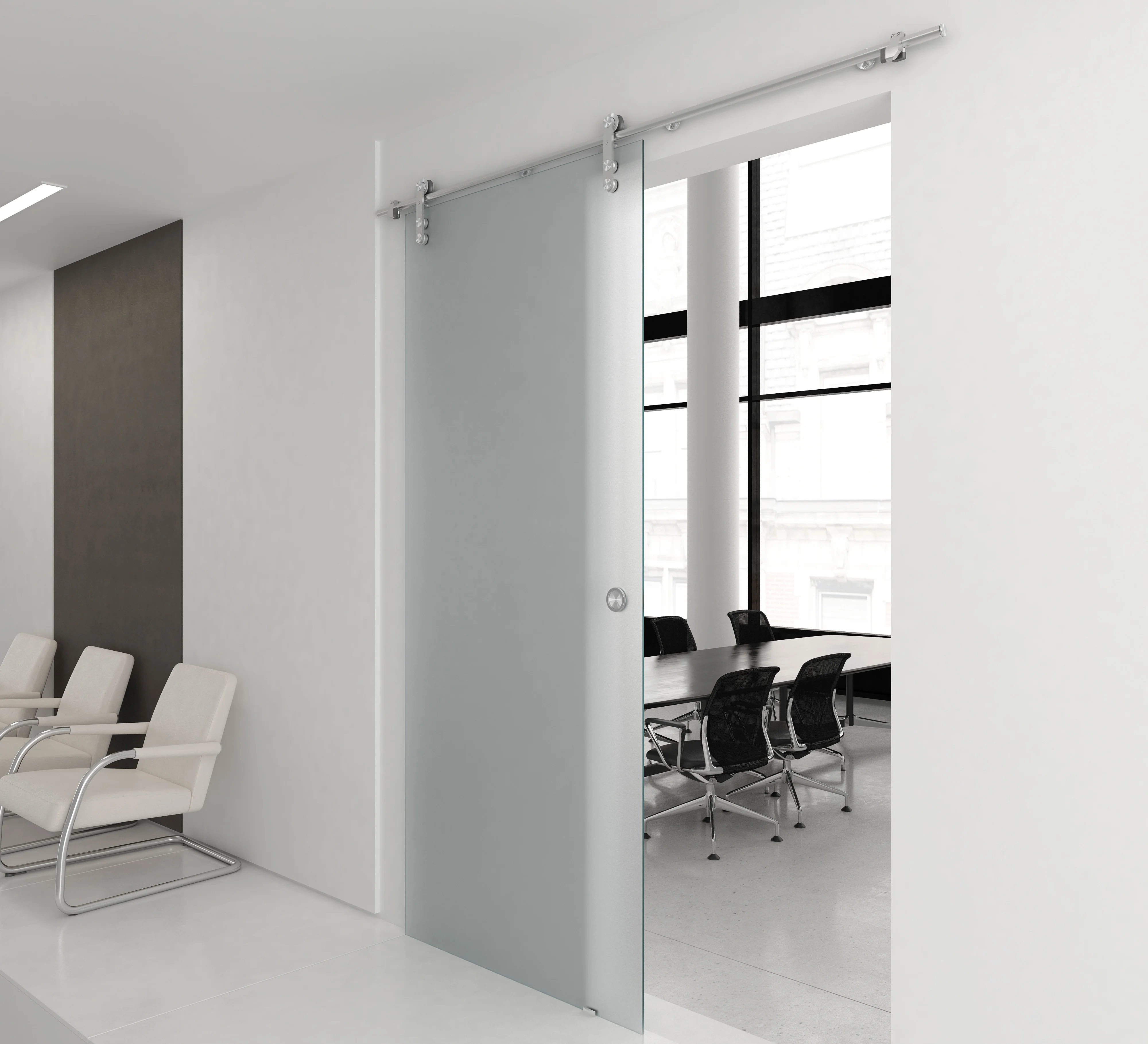 YMXT-YG49 Wall mounted stainless steel sliding barn door hardware