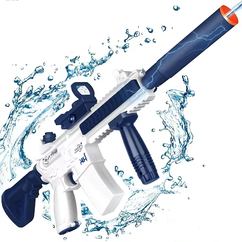 Electric Summer continuous shooting  Water Gun M416 AK47 sniper rifle Automatic Squirt Water assembleoutdoor beach toys For kid