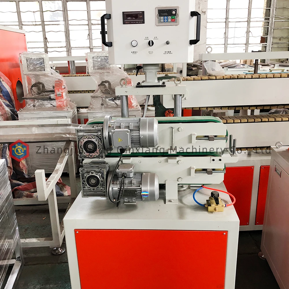 
plastic Small diameter pipe profile haul off tractor machine 