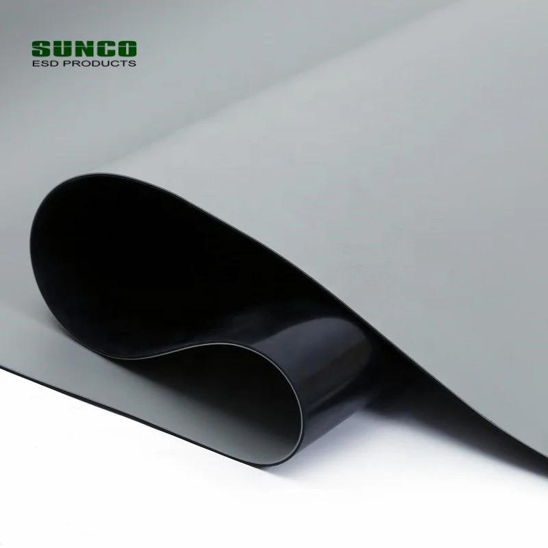 Gray/Green/Blue Industrial Anti Static Mats ESD Rubber Mat