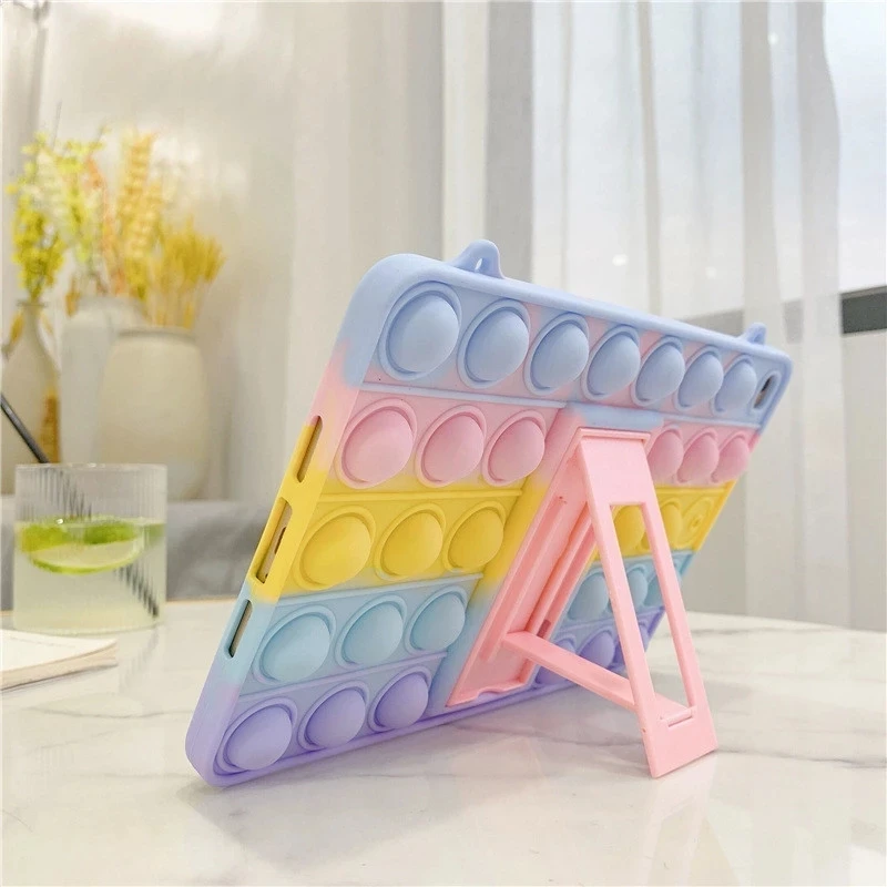 Радужный силиконовый чехол для Ipad Push Pop it Bubble игрушки-антистресса ipad Pro 11 2018 10 2/9 7 дюймов планшета