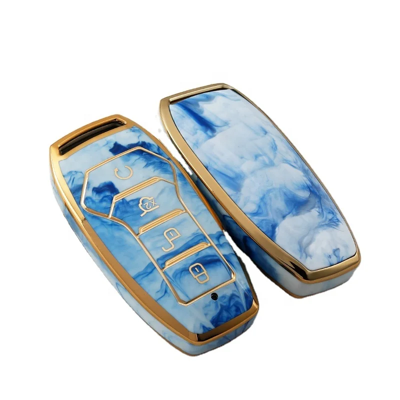 Compatible with key case for BYD S7/Song Plus/Qin Pro Keyless Car Remote Fob Cover Model Yuan TPU Key Case Bag Car Accessories