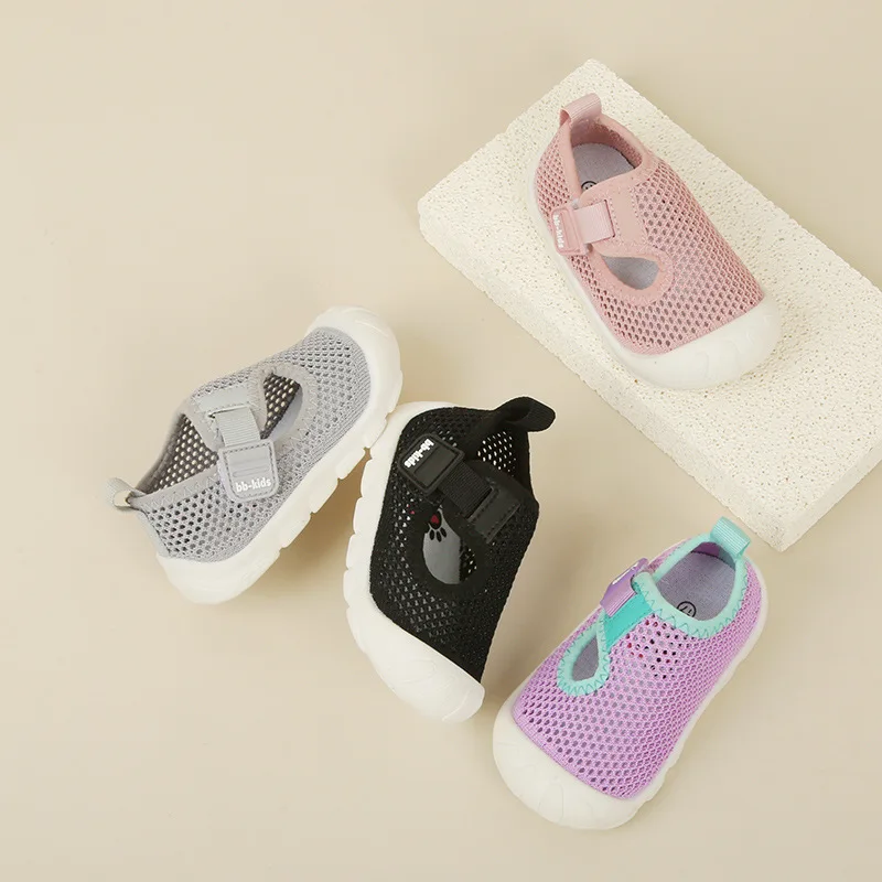 Soft soles non-slip infants breathable sandals knitted mesh shoes beach shoes 0-3 years old Summer baby toddler shoes