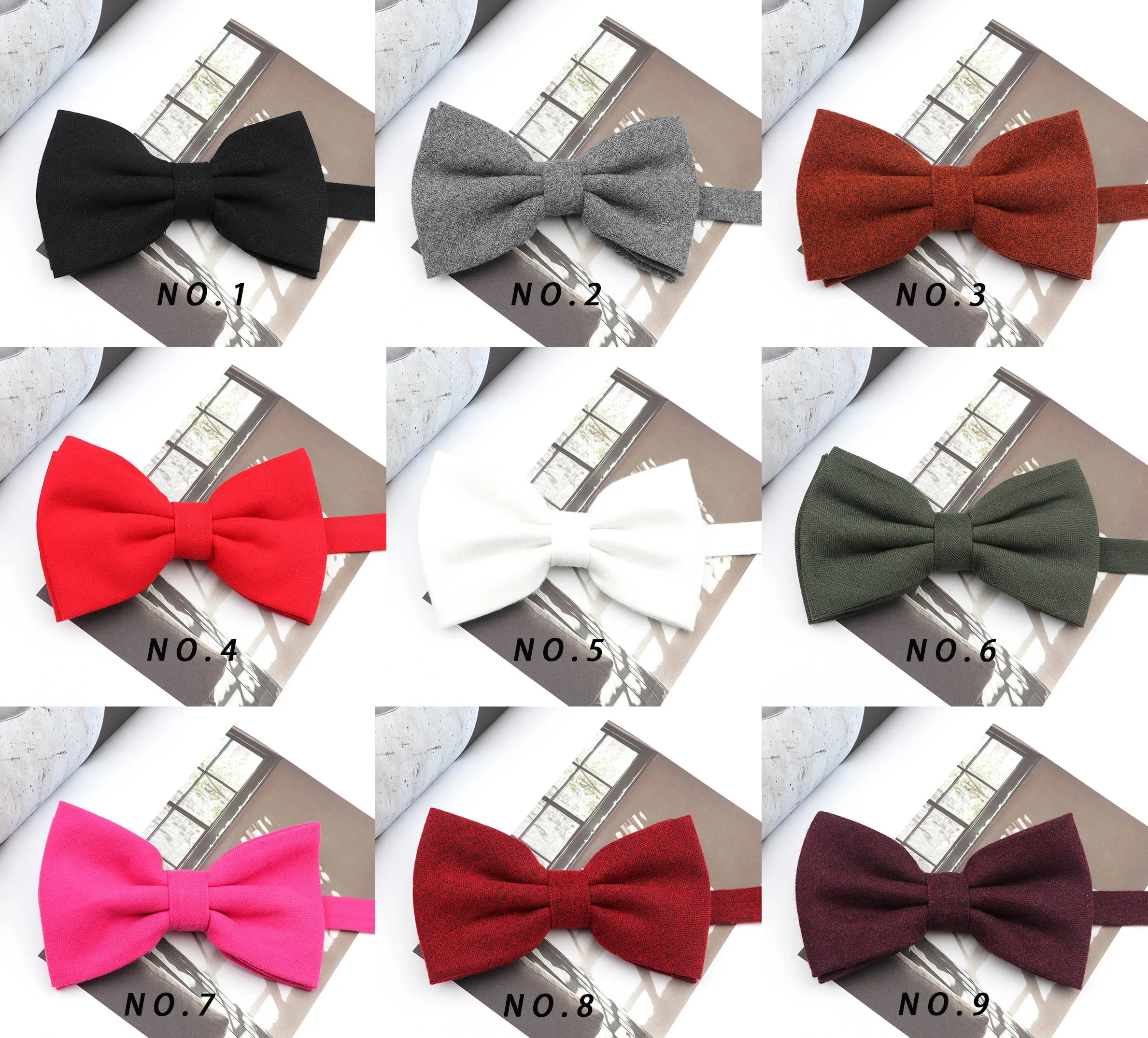 Хлопковые зимние галстуки-бабочки для мужчин и женщин мягкие модные повседневные красочные мужские деловые аксессуары вечеринок свадеб