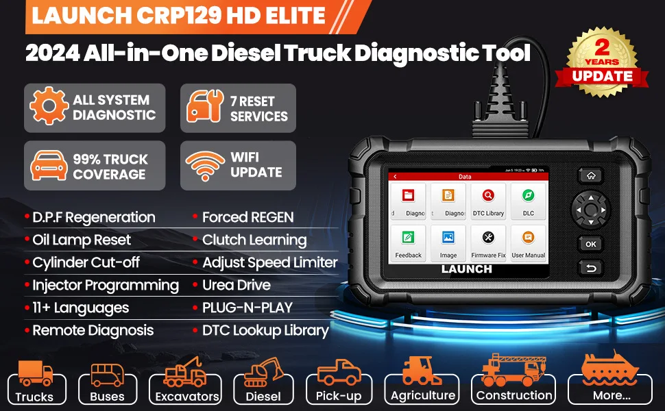Launch CRP129 HD Heavy Truck Tester scanner car diagnostic tool obd2