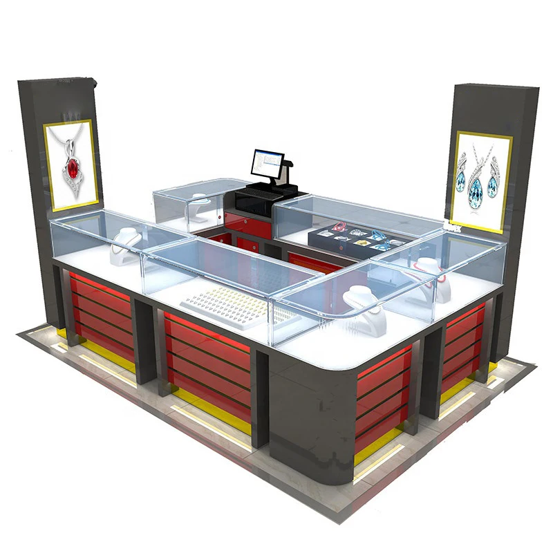 Заводская цена украшение для киоска популярный дизайн ювелирный шкаф витрина часов розничная продажа стеклянный прилавок витрин в торговом центре