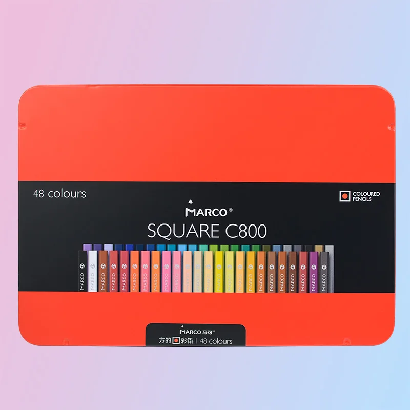 
Marco 12/24/48 Oil Pastel Colored Pencil Set Watercolor Drawing Color Colored Pencils Professional for Art School Supplies 