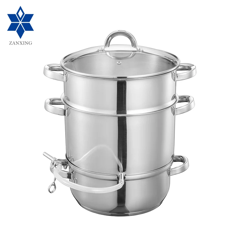 Straight Shape Stainless Steel Large Food Juicer Steam Vegetable Fruit Juice Steamer