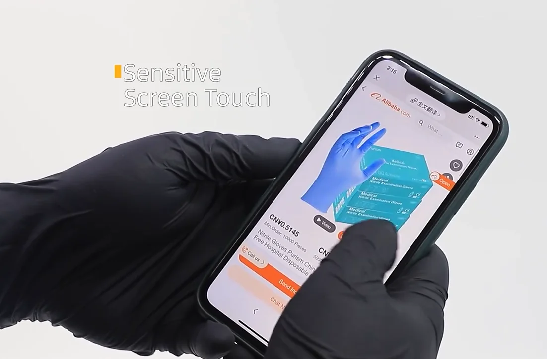 Disposable nitrile gloves Best Price powder-free Black glove in bulk