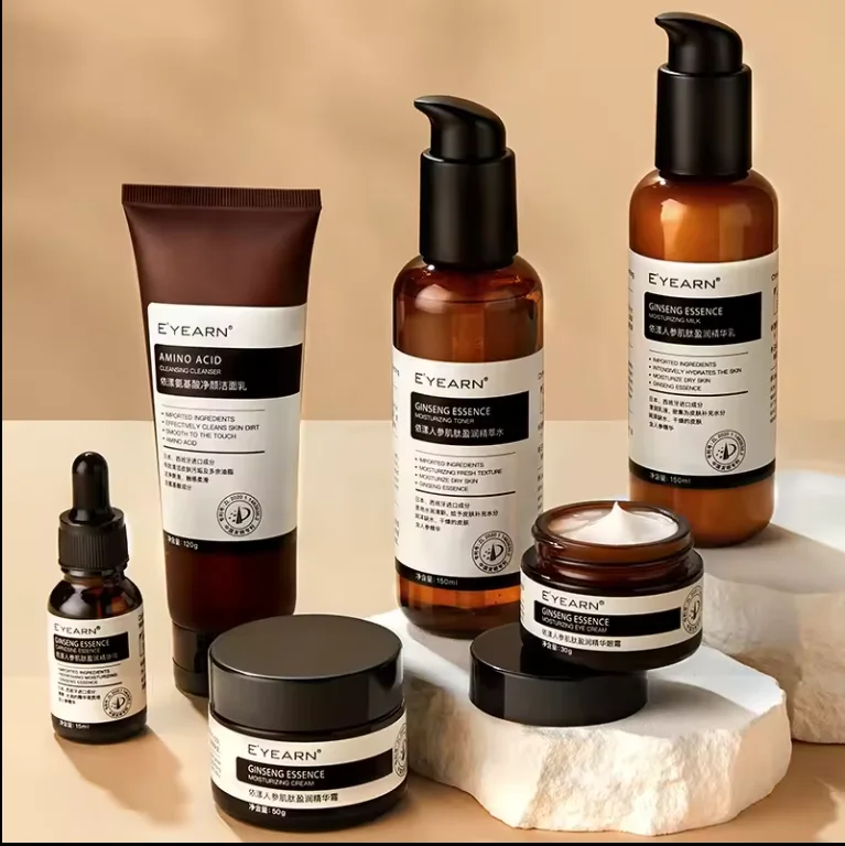 Private Label Carnosine Skin Care Kit Anti-Aging Skincare Routine Set Korean Red Ginseng Essential Nourishing Facial Care Set