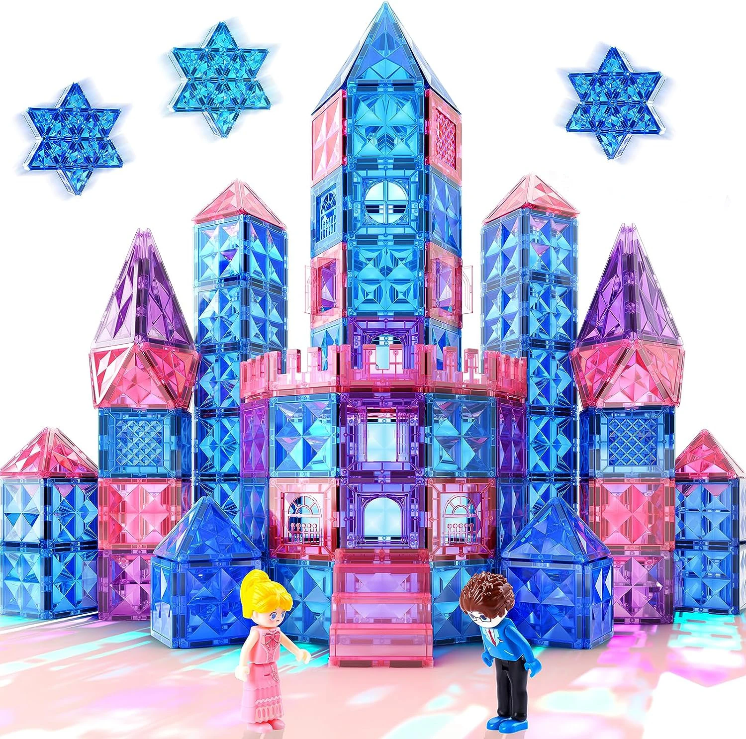 Diamond Frozen Magnetic TilesToys  Construction Set Handmade Educational DIY Toys For Children Gifts