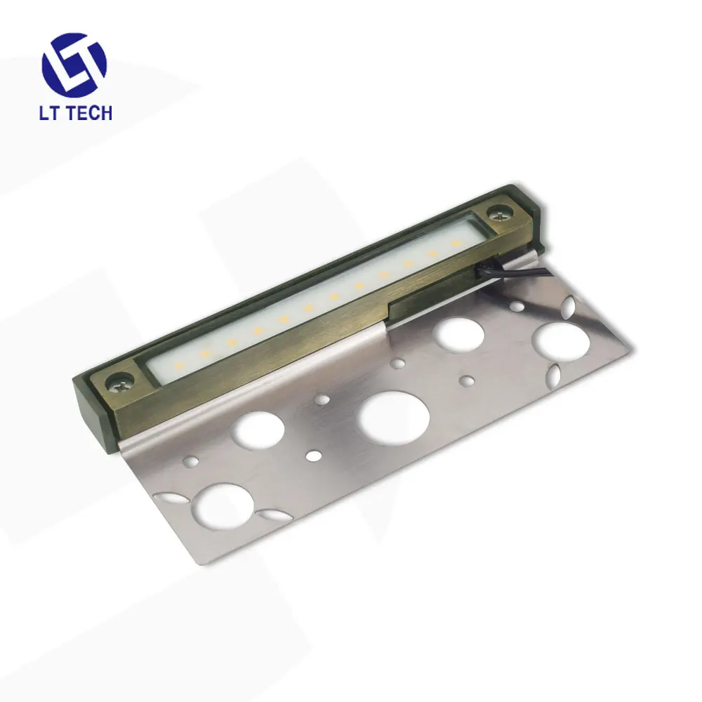 LT TECH Landscape Lighting 4W Hardscape Light Built-in LED Brass Fixtures For Low Voltage Outdoor Garden LED Lights