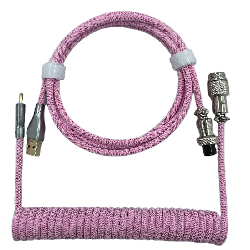 USB keyboard cable Mechanical keyboard type C cable coiled USB C cable
