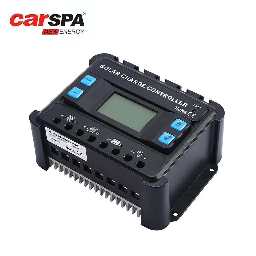 Контроллер заряда солнечной батареи CARSPA 30 А 12 В цифровой контроллер ручной ШИМ