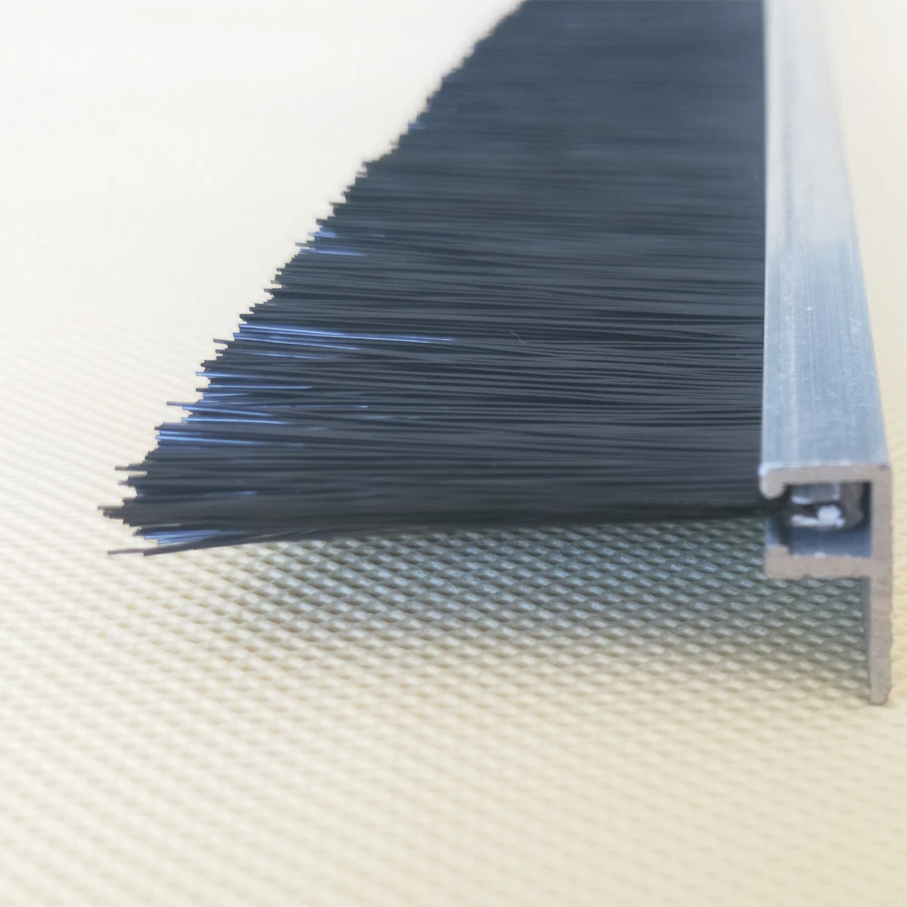 41/34mm 1 meter brush strip F model aluminium