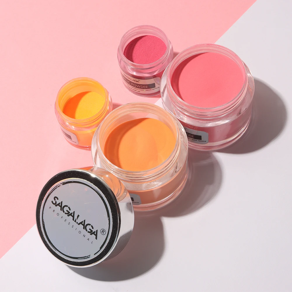 More Colors Nail Acrylic Powder wholesale Nude Pink Red Glitter Professional Polymer 3D Acrylic Art for French Extension Carving