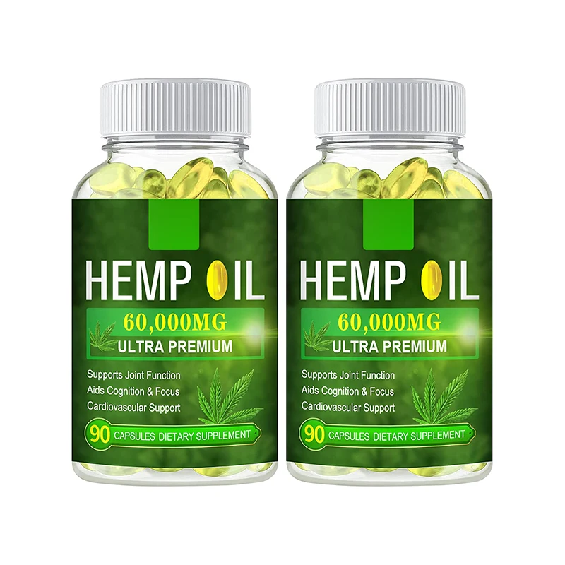 OEM Hemp Oil Capsules Pills Hemp Oil Capsules  Maximum Value Rich in Omega 3 6 9