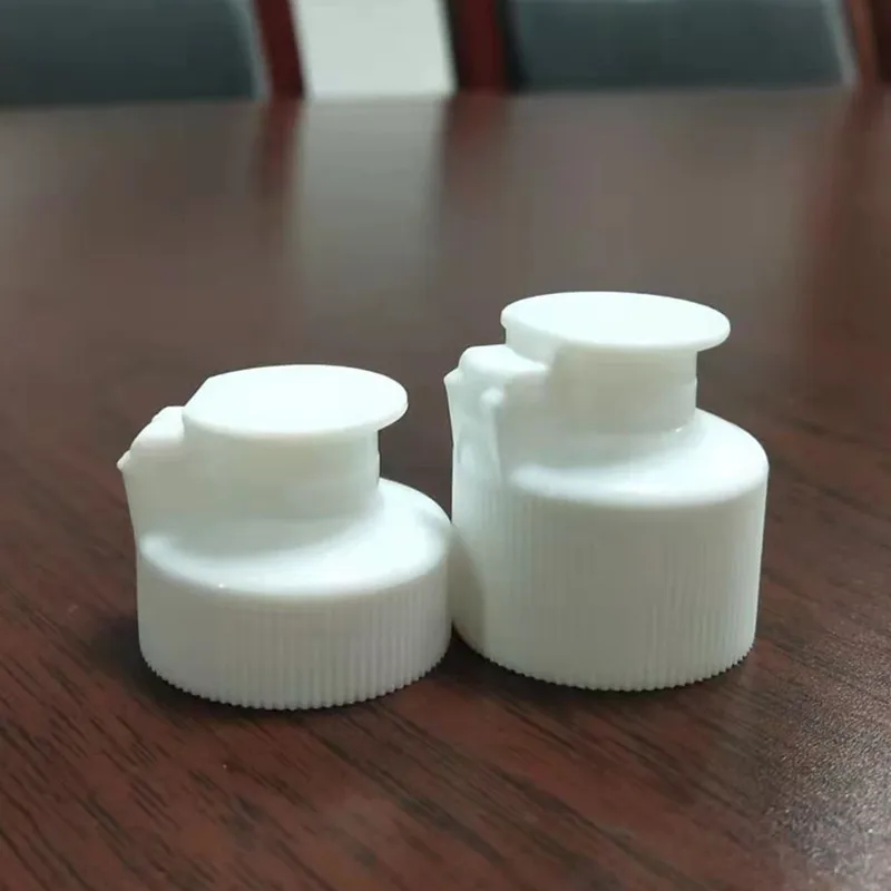 24mm matte black press cover for shampoo bottle packing 24/410 double wall disc top cap