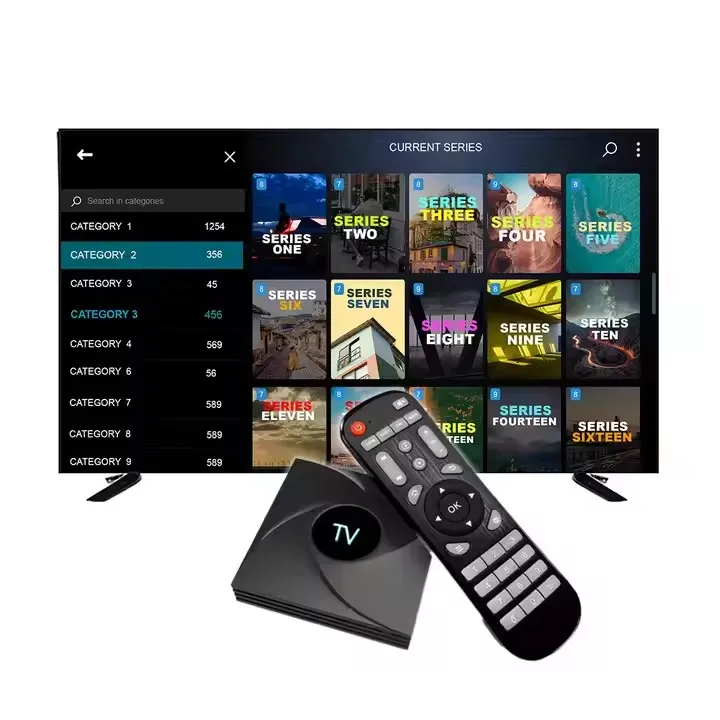 IP TV android 12 T v Box 12 Months warranty Android 4 k Support Spanish Latino language smart i p t v box