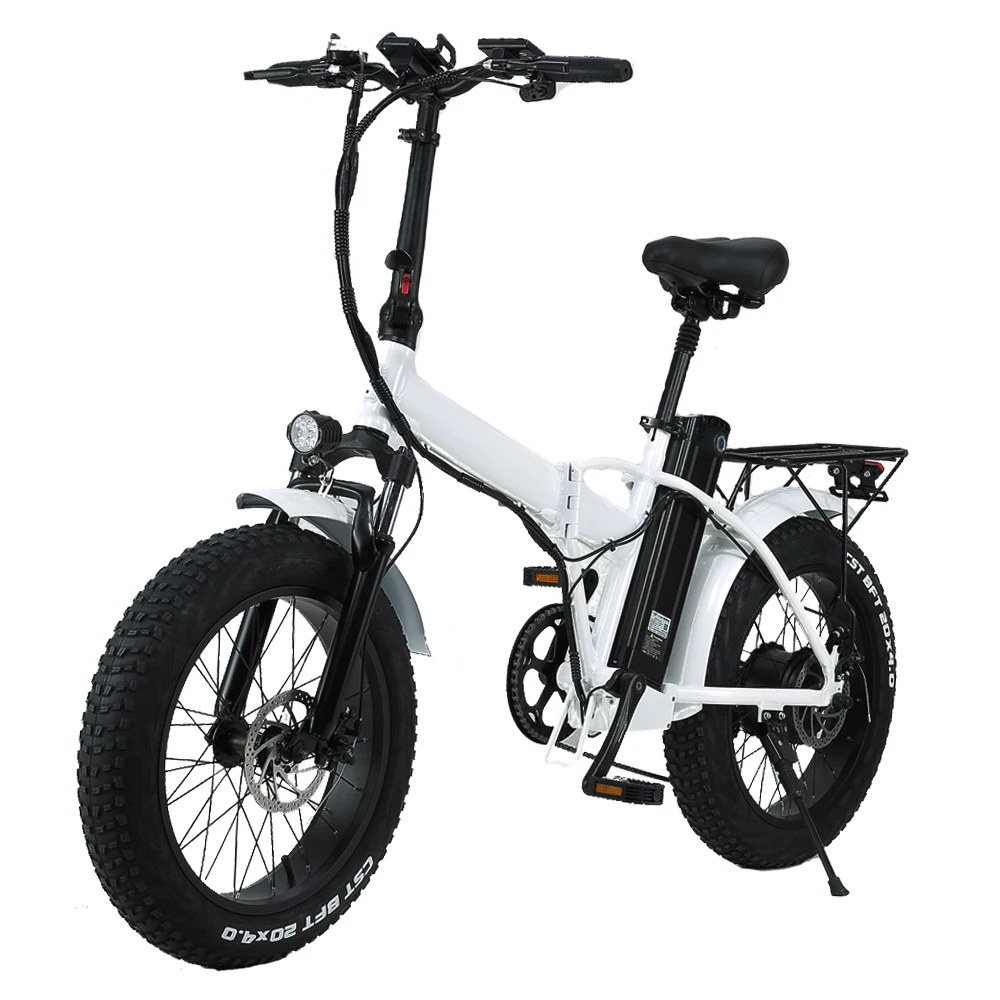 48V 500W Fat Bike Electric 20 Inch Foldable Electric Snow Bike With 48V 15Ah Lithium Battery Drop Shipping